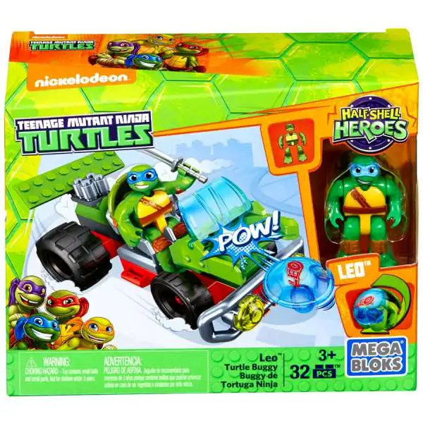 Mega Bloks Teenage Mutant Ninja Turtles Half Shell Heroes Leo Turtle Buggy Set #28931