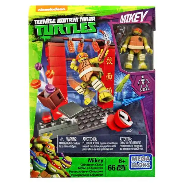 Mega Bloks Teenage Mutant Ninja Turtles Half Shell Heroes Mikey Chinatown Chase Set #32717 [Damaged Package]