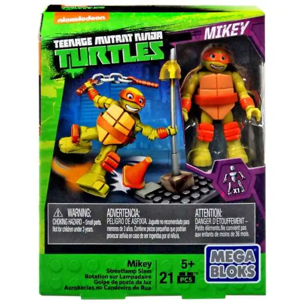 Mega Bloks Teenage Mutant Ninja Turtles Animation Mikey Set #32712 [Streetlamp Slam]