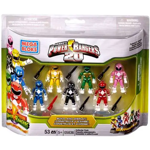 Mega Bloks 20th Anniversary Power Rangers Collector 6-Pack Set #5836 [Damaged Package]