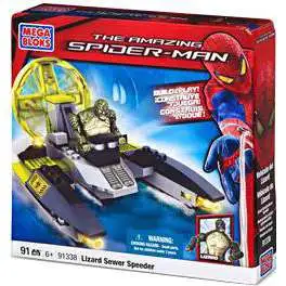 Mega Bloks Amazing Spider-Man Lizard Sewer Speeder Set #91338