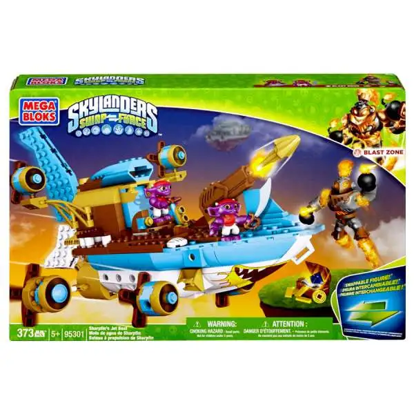 Mega Bloks Skylanders Swap Force Sharpfin's Jet Boat Set #95301