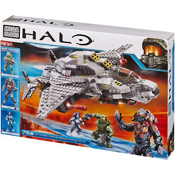 Mega Bloks Halo UNSC Broadsword Midnight Strike Set 97380 - ToyWiz
