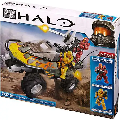 Mega Bloks Halo UNSC Flame Warthog Set #97449 [Damaged Package, Mint Figures]