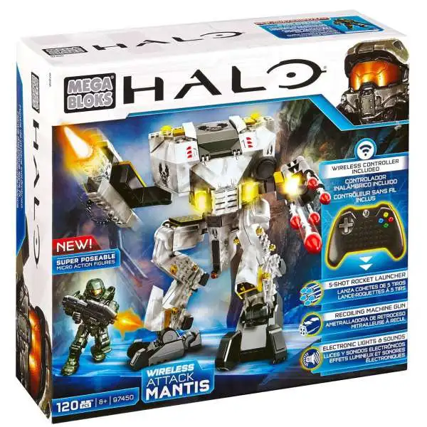 Mega Bloks Halo Wireless Attack Mantis Set #97450 [Lights & Sounds, Loose]