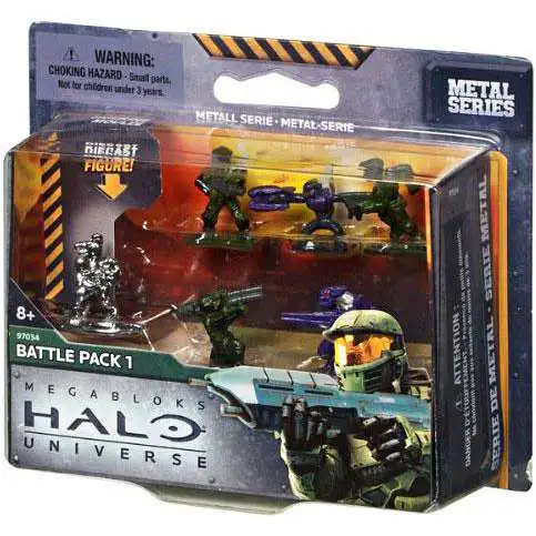 Mega Bloks Halo Metal Series Battle Pack 1 Set #97034 [Damaged Package]