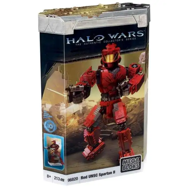 Mega Bloks Halo The Authentic Collector's Series Red UNSC Spartan II Set #96820 [Damaged Package]