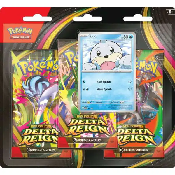 Pokemon Mega Evolution Delta Reign Seel 3-Booster Blister Pack [3 Booster Packs & 1 Foil Promo Card] (Pre-Order ships November)