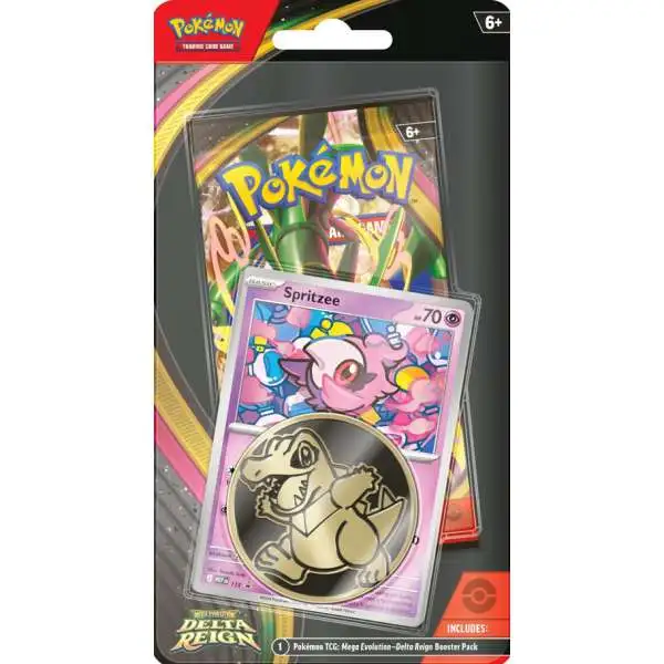 Pokemon Mega Evolution Pitch Black Spritzee Checklane BLISTER Pack [1 Booster Pack, 1 Foil Promo Card & Coin] (Pre-Order ships November)