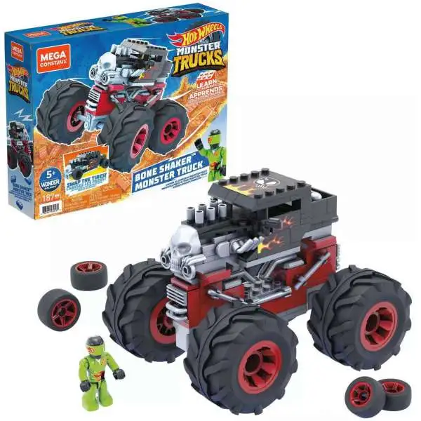 Hot Wheels Bone Shaker Monster Truck Double Troubles 1:24 Scale  Transforming Trucks Ages 3 to 5