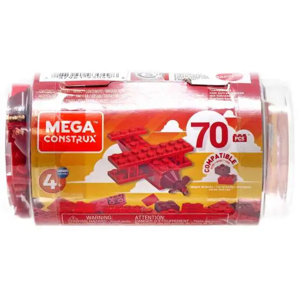 Mega Construx Wonder Builders 70 Piece Tube [Red]