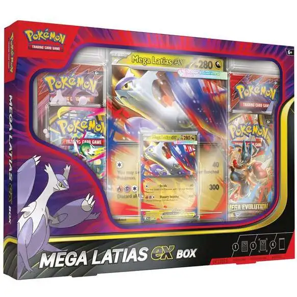 Pokemon Mega Evolution Mega Latias ex Collection [4 Booster Packs, 1 Promo Card, 1 Oversized Promo Card]