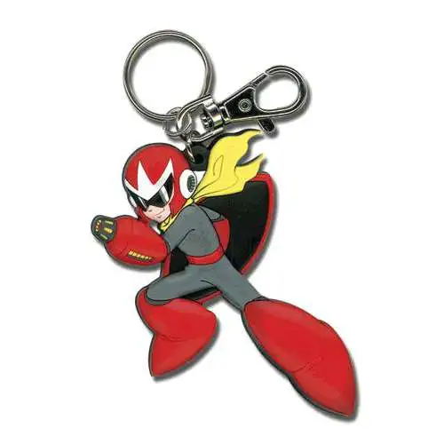 Mega Man 10 Cartoon Style Proto Man Keychain
