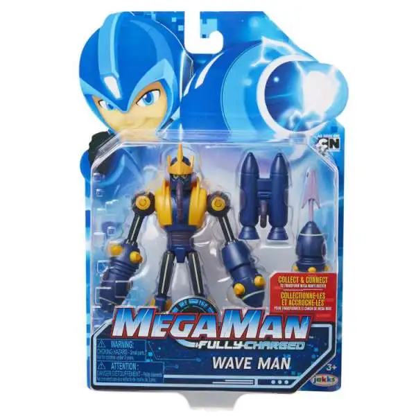 Mega Man Fully Charged Series 1 Wave Man Action Figure