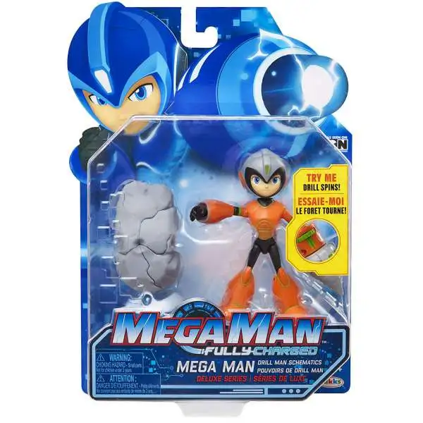 Fully Charged Series 1 Mega Man Deluxe Action Figure [Drill Man Power]