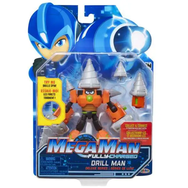Mega Man Fully Charged Series 1 Drill Man Deluxe Action Figure