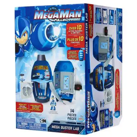 Mega Man Fully Charged Mega Buster Lab 9.25-Inch Playset