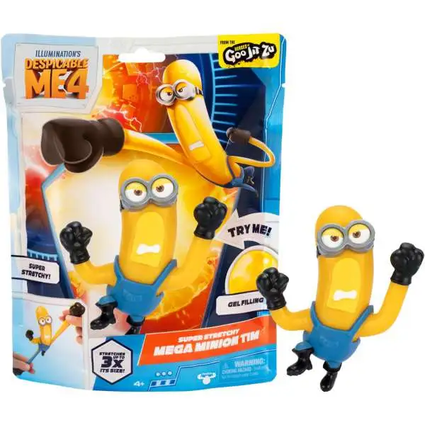 Despicable Me 4 Heroes Goo Jit Zu Mega Minion Tim Action Figure [Super Stretchy!]