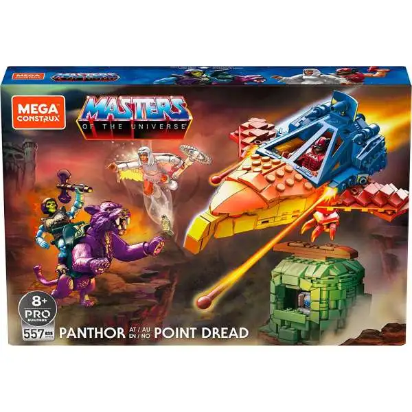 Mega Construx Masters of the Universe Panthor at Point Dread Set [with Battle Armor Skeletor, Zodac & Temple of Darkness Sorceress]