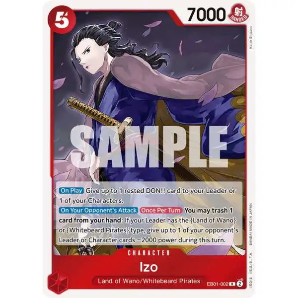 One Piece Trading Card Game Memorial Collection Rare Izo EB01-002