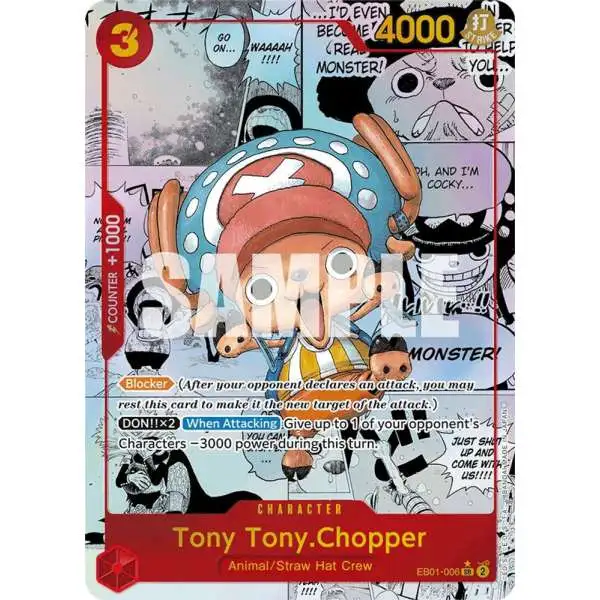 One Piece Trading Card Game Memorial Collection Super Rare Tony Tony.Chopper EB01-006 [Alternate Art Manga]