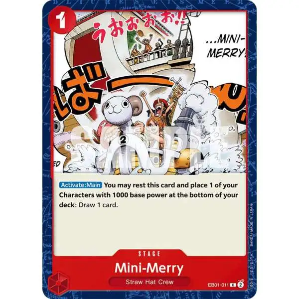 One Piece Trading Card Game Memorial Collection Common Mini-Merry EB01-011