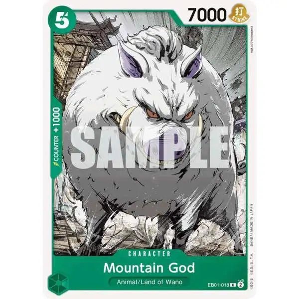 One Piece Trading Card Game Memorial Collection Common Mountain God EB01-018