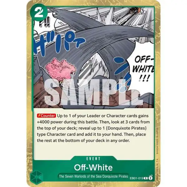 One Piece Trading Card Game Memorial Collection Rare Off-White EB01-019