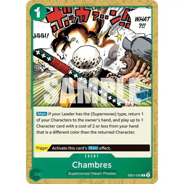 One Piece Trading Card Game Memorial Collection Common Chambres EB01-020