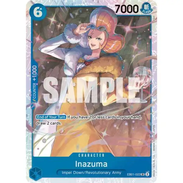 One Piece Trading Card Game Memorial Collection Super Rare Inazuma EB01-022