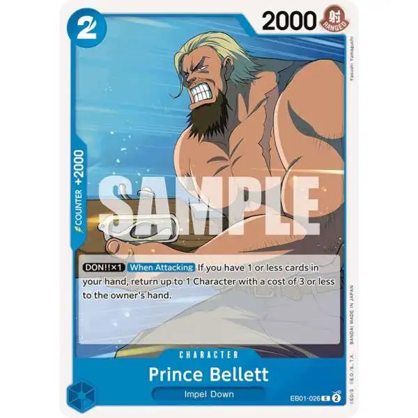One Piece Trading Card Game Memorial Collection Common Prince Bellett EB01-026