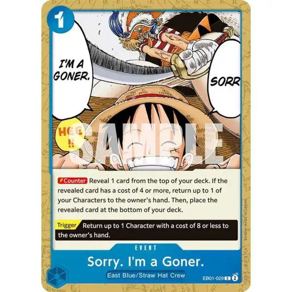 One Piece Trading Card Game Memorial Collection Common Sorry. I'm a Goner. EB01-029