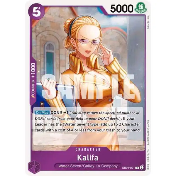 One Piece Trading Card Game Memorial Collection Rare Kalifa EB01-031