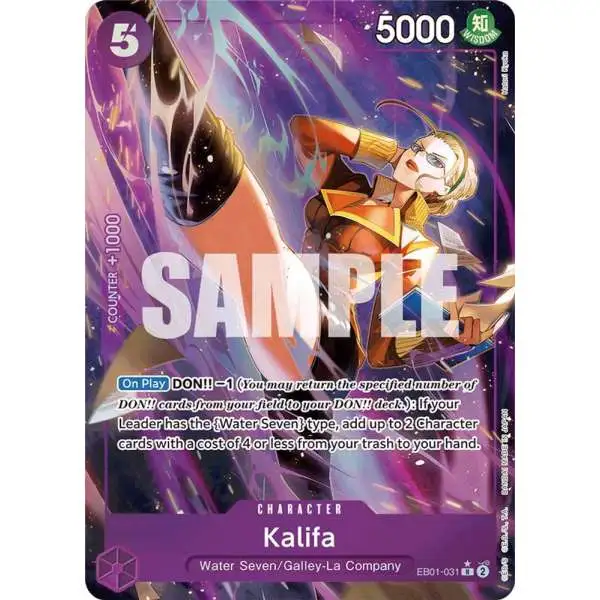 One Piece Trading Card Game Memorial Collection Rare Kalifa EB01-031 [Alternate Art]