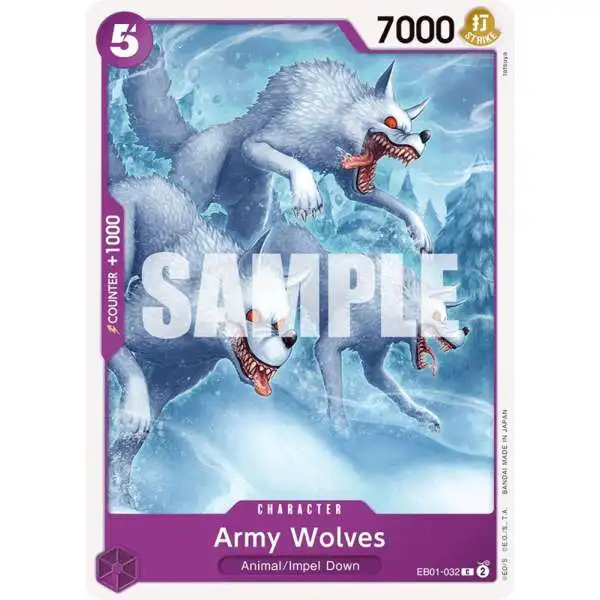 One Piece Trading Card Game Memorial Collection Common Army Wolves EB01-032