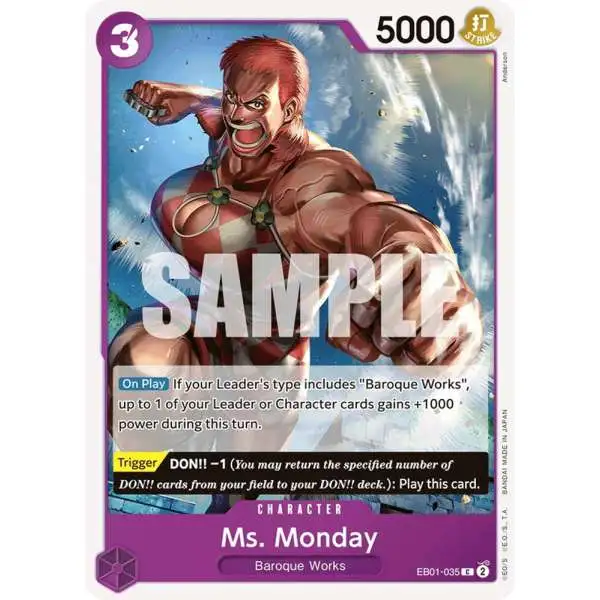 One Piece Trading Card Game Memorial Collection Common Ms. Monday EB01-035