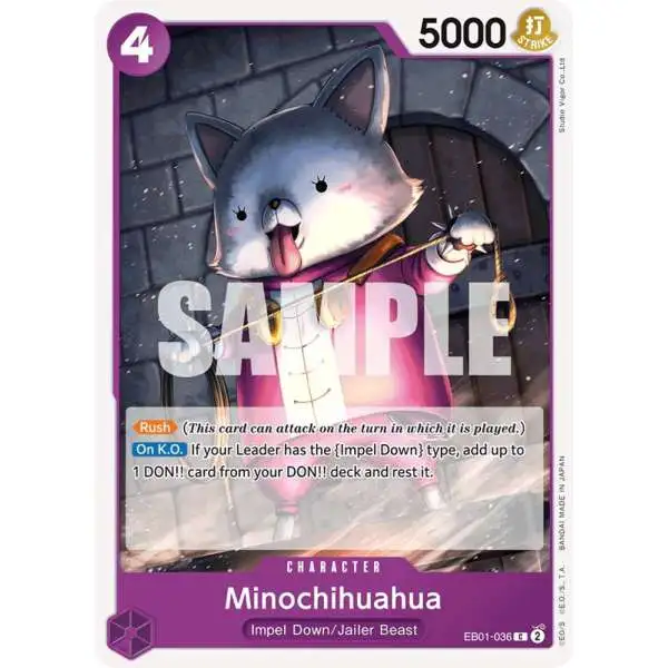 One Piece Trading Card Game Memorial Collection Common Minochihuahua EB01-036