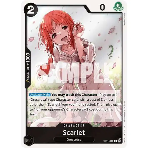 One Piece Trading Card Game Memorial Collection Rare Scarlet EB01-042