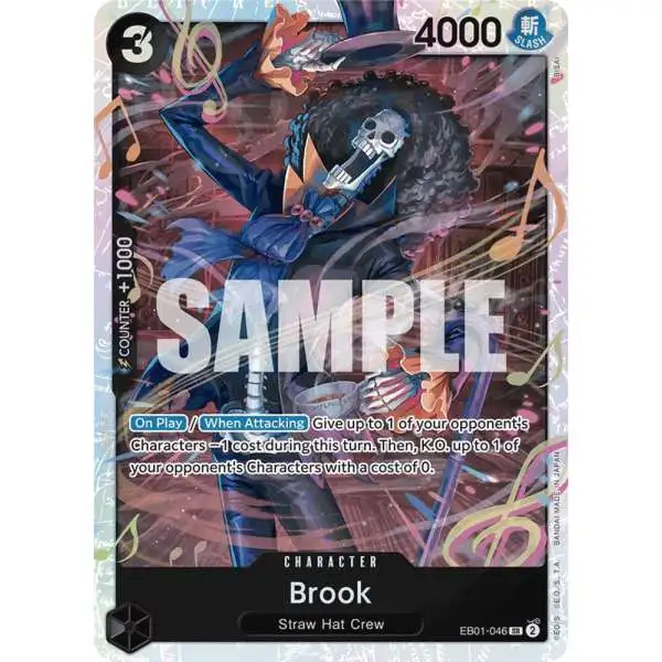One Piece Trading Card Game Memorial Collection Super Rare Brook EB01-046