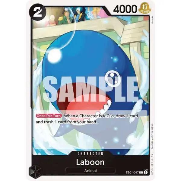One Piece Trading Card Game Memorial Collection Common Laboon EB01-047