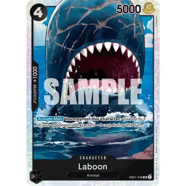 One Piece Trading Card Game Memorial Collection Super Rare Laboon EB01-048