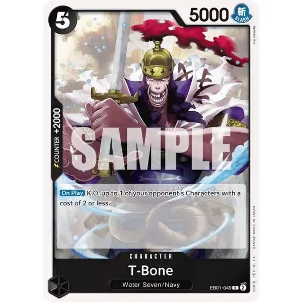 One Piece Trading Card Game Memorial Collection Rare T-Bone EB01-049