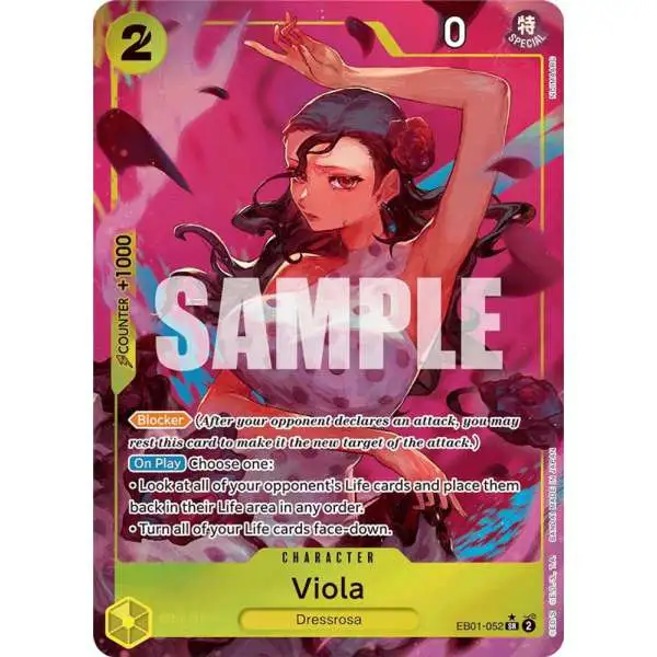 One Piece Trading Card Game Memorial Collection Super Rare Viola EB01-052 [Alternate Art]