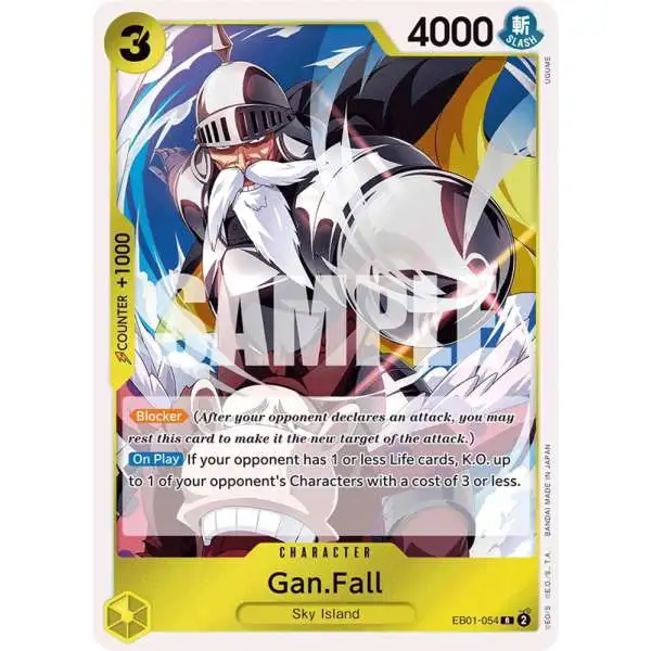 One Piece Trading Card Game Memorial Collection Rare Gan.Fall EB01-054