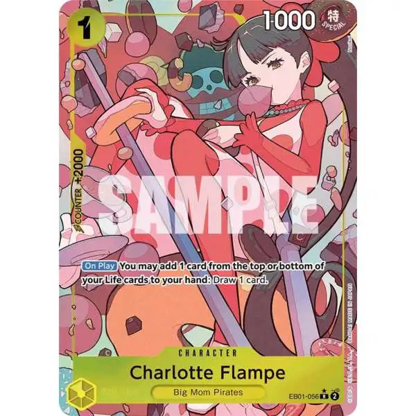 One Piece Trading Card Game Memorial Collection Rare Charlotte Flampe EB01-056 [Alternate Art]