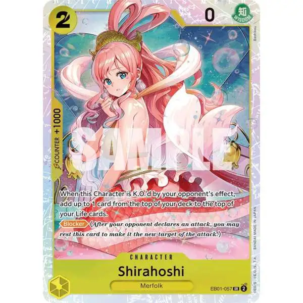 One Piece Trading Card Game Memorial Collection Super Rare Shirahoshi EB01-057