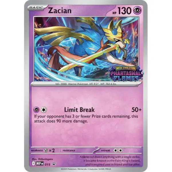 Pokemon Phantasmal Flames Zacian Loose Deck MEP015