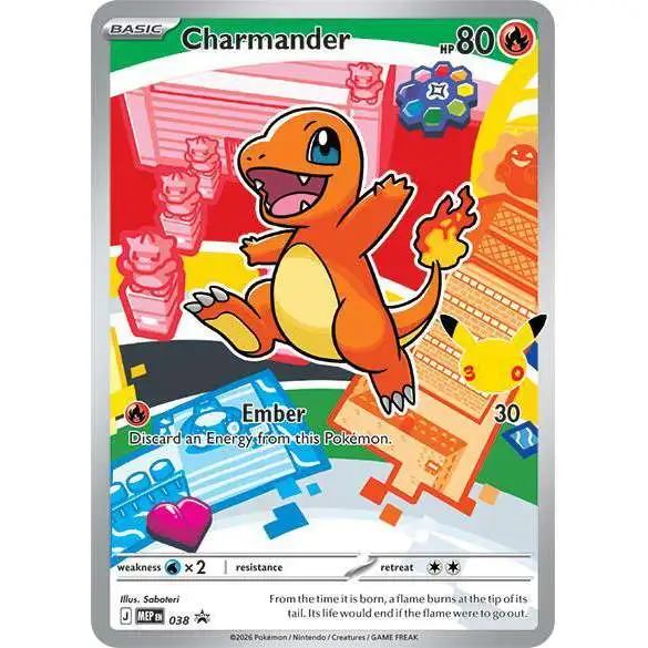 pokemon card specials Trading Game Mega Evolution Promo Promo Charmander MEP038 Charizard ex burns up the oppositions lead with the cunning firepower of a Darkness Pokemon Limited Edition TCG: Random
