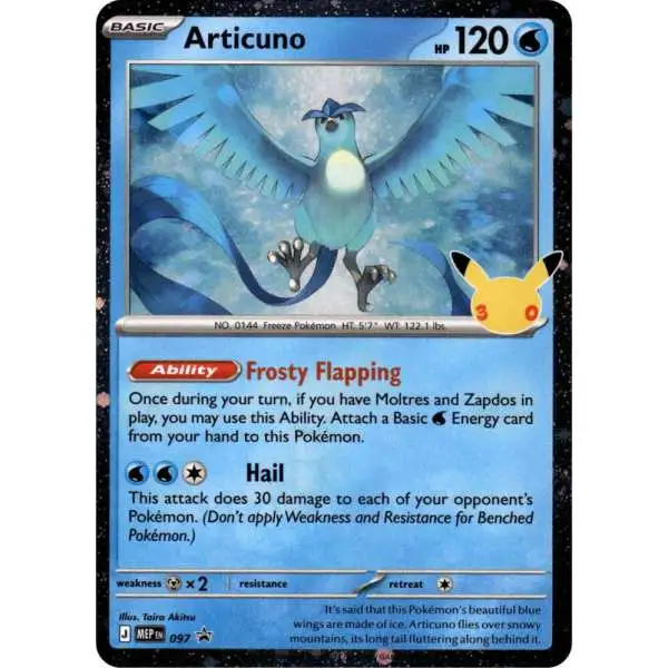 Pokemon Mega Evolution 30th Celebration Promo Articuno MEP097
