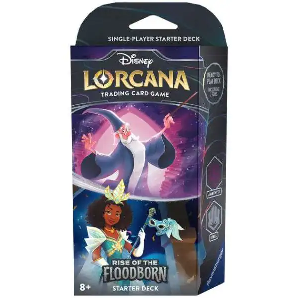 Disney Lorcana Trading Card Game Rise of the Floodborn Amethyst & Steel Starter Deck [60 Cards]